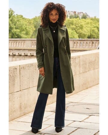 Sosandar Cinched Waist Trench Coat