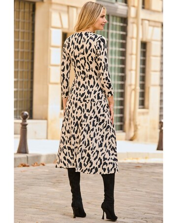 Sosandar Ruchded Front Fit & Flare Dress