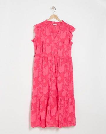 Jacquard Burn Out Tea Dress