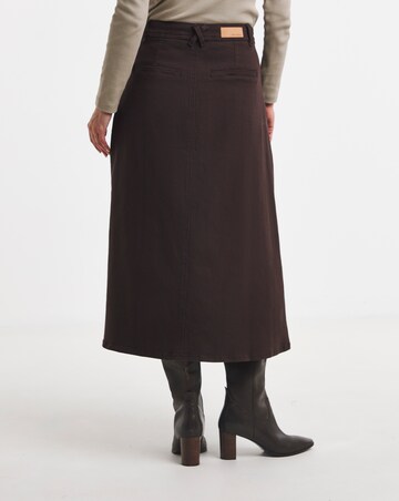 Chocolate A Line Denim Skirt
