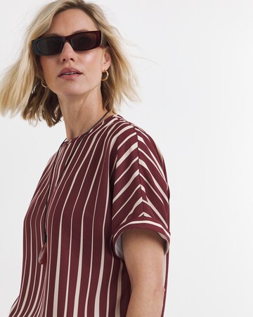 Stripe Border Short Sleeve Boxy Top