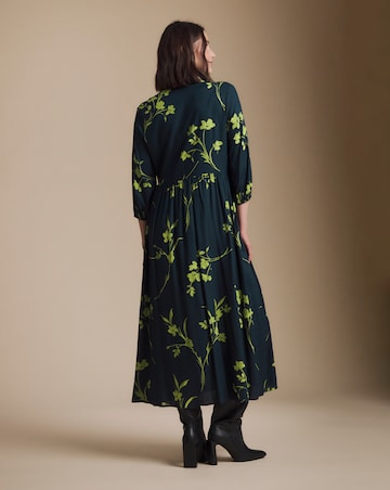 Julipa Navy Printed Midi Dress