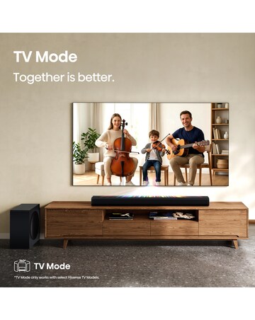Hisense HS2100S 2.1ch 240W Soundbar with DTS Virtual X and Wireless Subwoofer