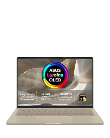 ASUS Zenbook A16 Laptop - 16in Copilot+ PC Snapdragon X 16GB 512GB OLED - Beige
