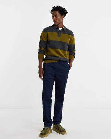 Stripe Slouch Knitted Polo