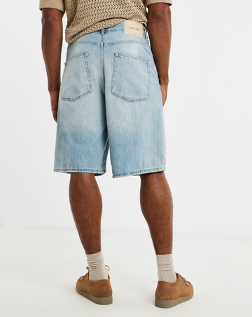 Only & Sons Carl Loose Denim Shorts - Blue