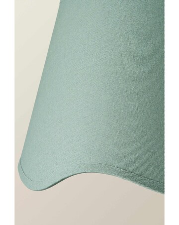 ValueLights Mabel Large Scalloped Bottom Sage Green Linen Shade 45cm