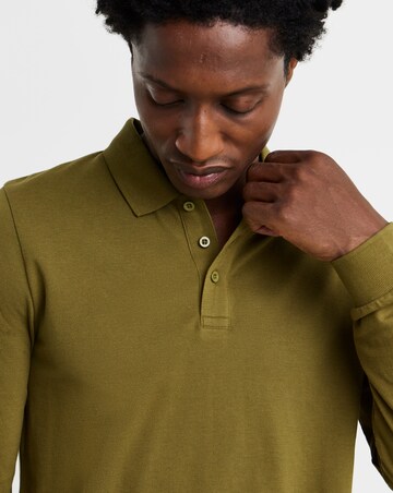 Core Long Sleeve Pique Polo Long Length