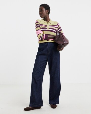 Long Sleeve Fine Knit Stripe Jumper