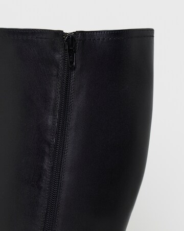 Laura Leather Knee High Chelsea Boots - Wide Fit (E) & Curvy Calf