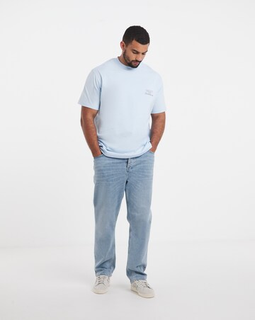 Jack & Jones Sketch Back Graphic T-Shirt - Light Blue