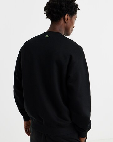 Lacoste Graphic Print Fleece Sweatshirt - Black
