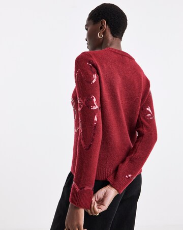 Sequin Bow Novelty Jumper