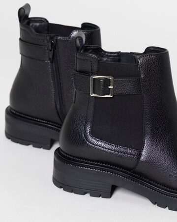 Sidonie Chelsea Buckle Ankle Boots - Wide Fit (E)