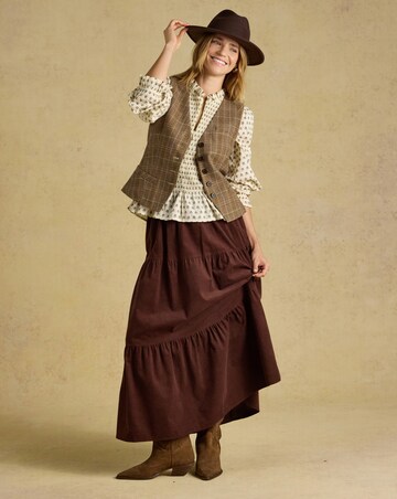 Joules Cord Tiered Skirt