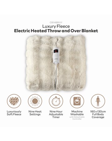 Carmen Bubble Fleece Heated Throw