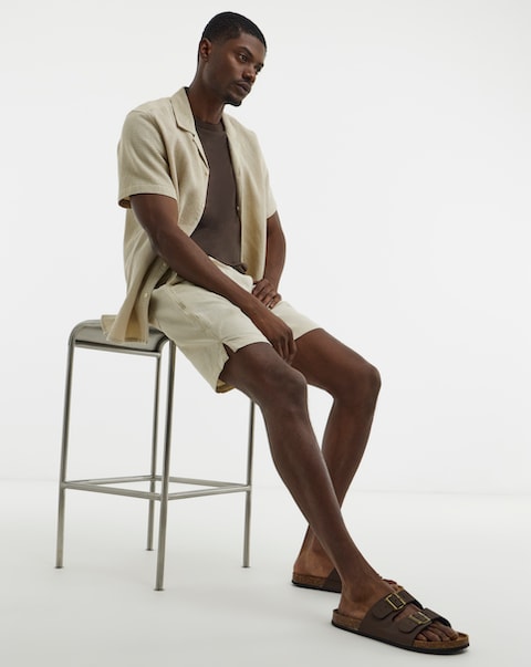 Linen Blend Elasticated Drawcord Short