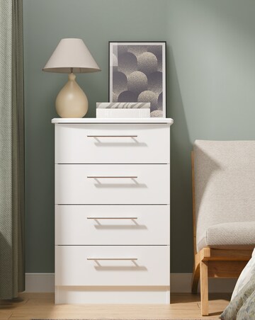 Osprey Ready Assembled 4 Drawer Midi Chest - Kids