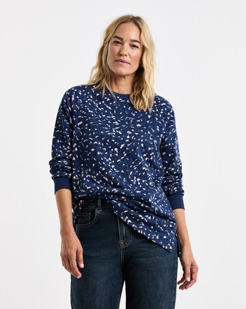 Abstract Print Classic Longline Sweatshirt