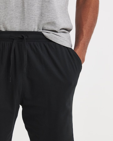 2 Pack Jersey Lounge Shorts- Black/Charcoal