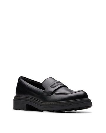 Clarks Orinoco3 Edge Chunky Leather Penny Loafers - Wide Fit (E)