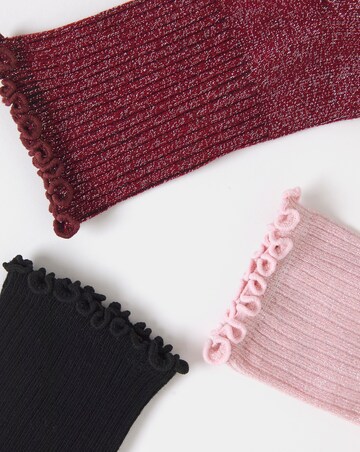 Pretty Secrets (3 Pair Pack) Glitter Ankle Socks