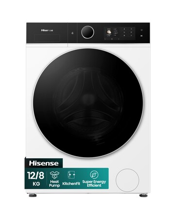 Hisense 5i 12kg / 8kg Heat Pump KitchenFit Washer Dryer White