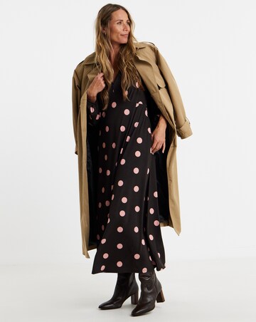 Soft Touch Long Sleeve V Neck Tea Dress