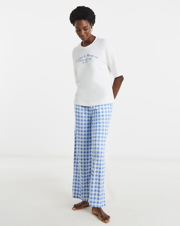 Pretty Secrets Short Sleeve Gingham Lounge Set