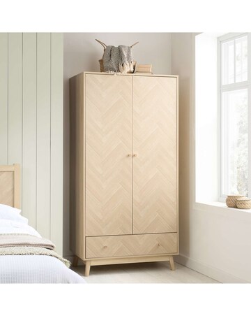 Herringford 2 Door 1 Drawer Wardrobe