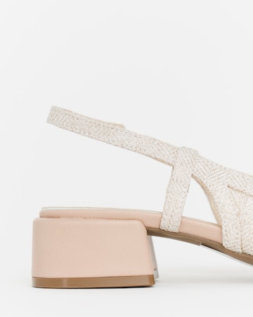 Manila Block Heel Slingback Shoes Wide E Fit