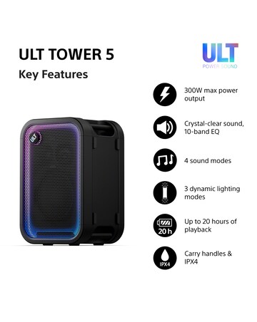 Sony ULT Tower 5 Party Speaker - Black