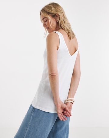 Pure Cotton White Reversible Vest