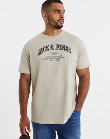Jack & Jones Denver Logo T-Shirt - Moonbeam