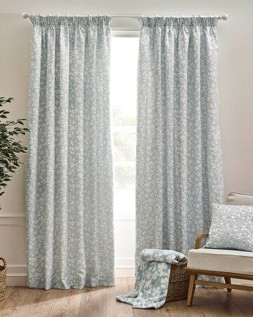 Catherine Lansfield Brooke Floral Pencil Pleat Curtains