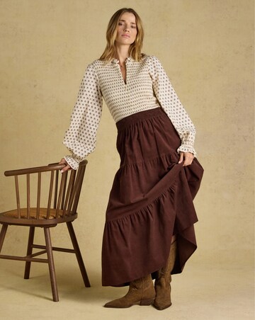 Joules Cord Tiered Skirt