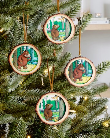 Gisela Graham Gruffalo Wooden Hanging Decorations - Set of 4