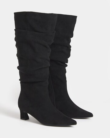 Alison Slouchy Pointed Knee High Boots - Wide Fit (E) & Curvy Calf