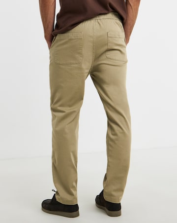 Herringbone Elasticated Waist Straight Fit Trouser