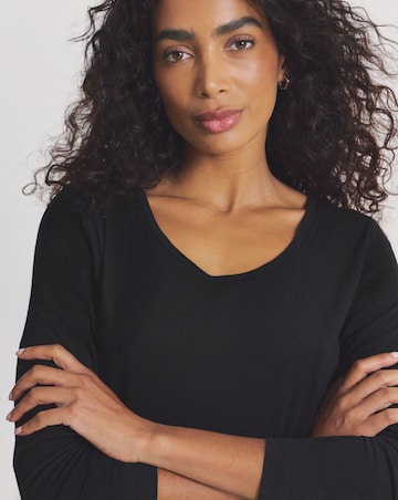 Pretty Secrets 2 Pack Thermal Long Sleeve Tops - Black