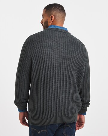 Jack & Jones Jaxon Crew Knit Jumper - Grey