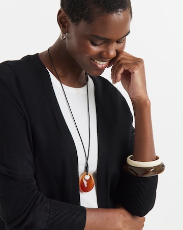 Black Longline Edge to Edge Cardigan