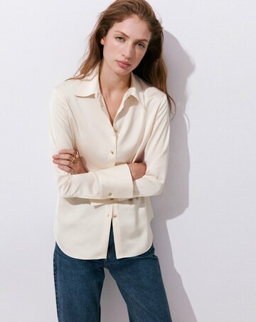 Mango Satin Finish Flowy Shirt