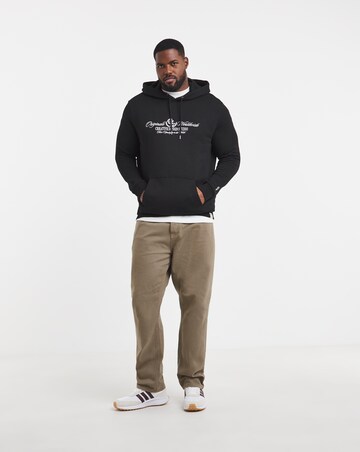 Jack & Jones Toronto Embroidered Logo Sweat Hoody - Black