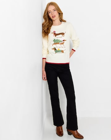 Joe Browns Darcie Dachshund Embroidered Jumper