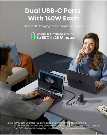Anker 140W GaN 4-Port Wall Charger - Black