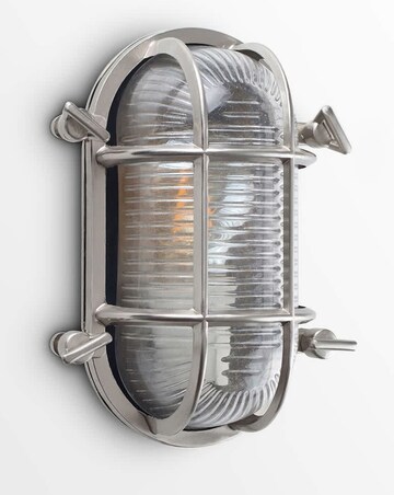 ValueLights Bow Chrome Bulkhead IP64 Outdoor Wall Light - Bulb Included