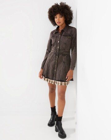 Joe Browns Chrissie Check Layered Denim Mini Dress