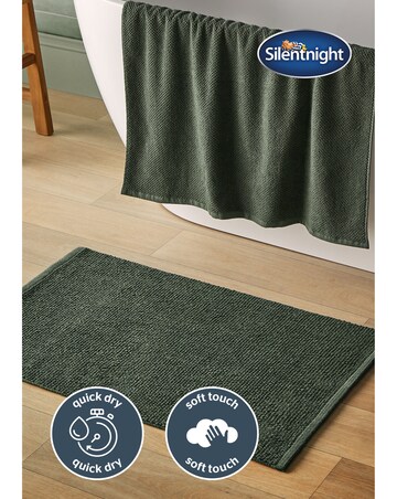 Silentnight Textured Knot Cotton Bath Mat