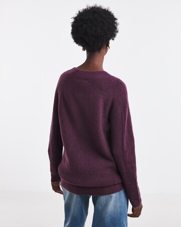 Slouch V Neck Longline Jumper